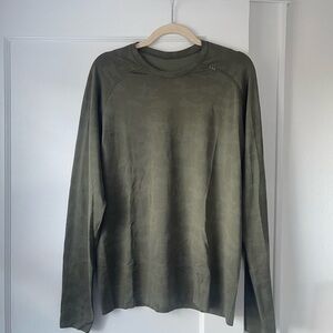 Olive Green Vent Tech Long-Sleeve Shirt